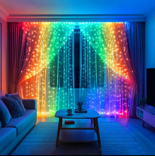 Multicolor LED Curtain String Lights