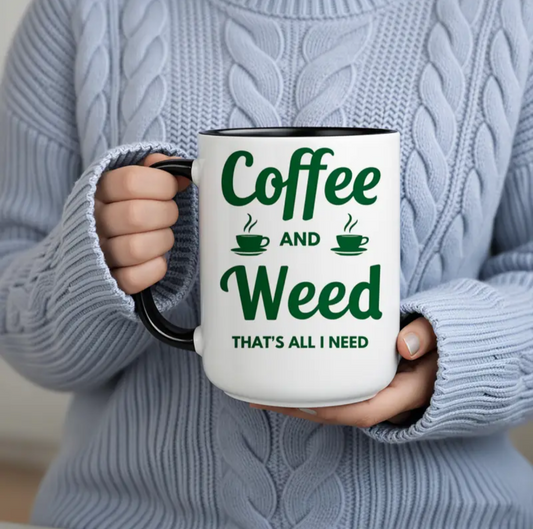 Coffee and Weed Ceramic Mug