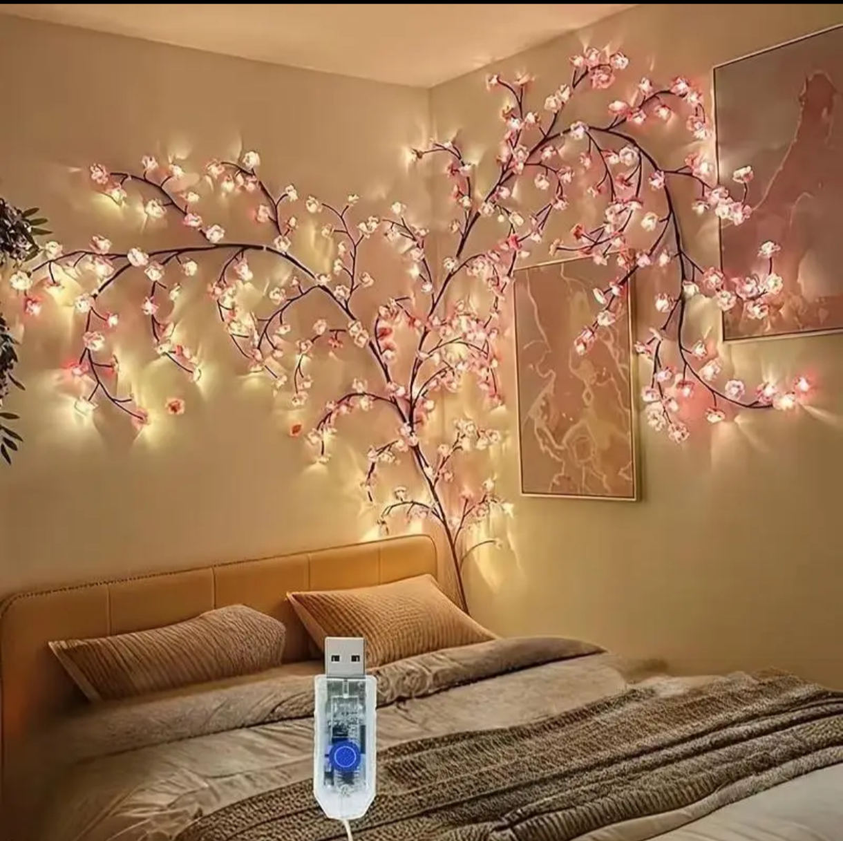 Cherry Blossom LED Vine String Lights