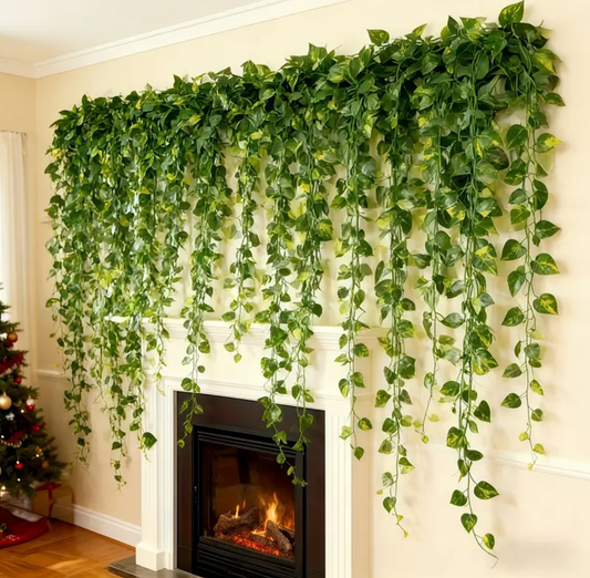 Artificial Ivy Wall Panels & Hanging Vines (12-Pack)