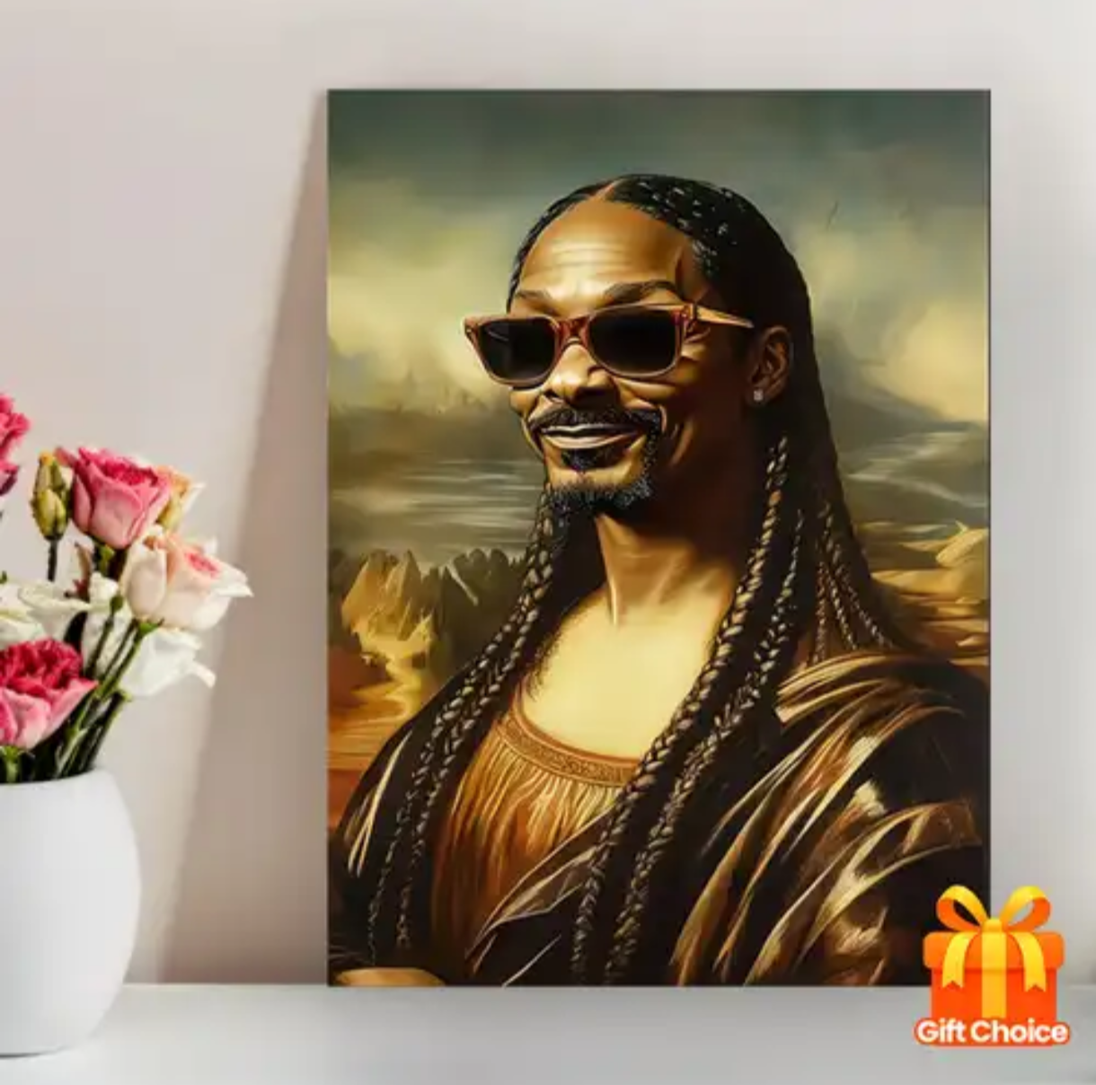 Dogg'Mo Lisa Canvas Wall Art